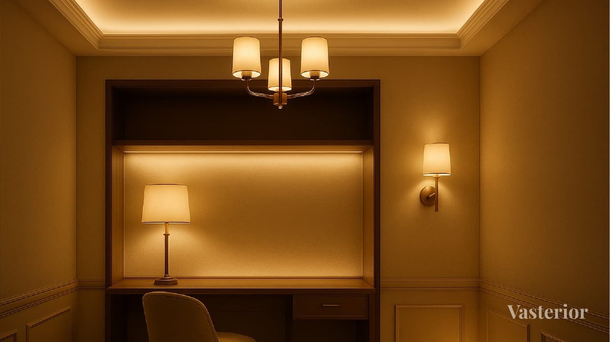 Top Affordable MahaVastu-Based Interior Design Solutions for Small Homes in Delhi-NCR - 6. Smart Lighting for Small Rooms - 1