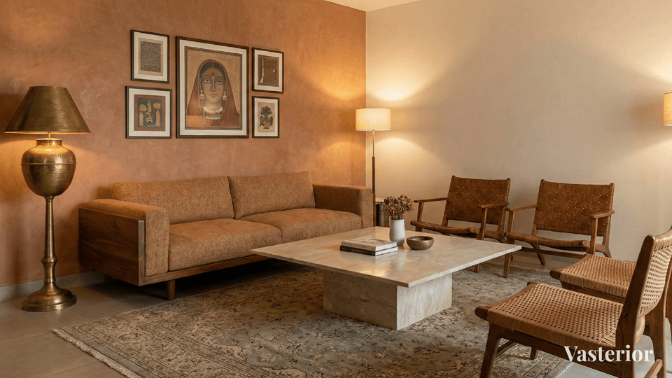 Latest Living Room Interior Designs With Photos & Expert Tips - 6. Contemporary Indian Living Rooms: Rooted Yet Modern - 1