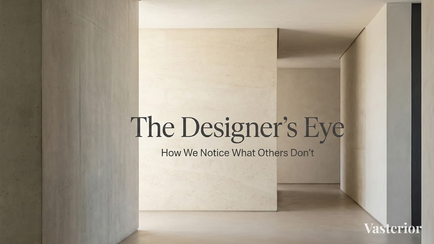 The Designer's Eye: How We Notice What Others Don't
