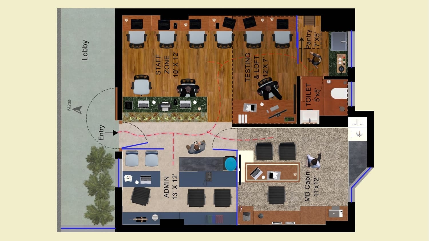 Spatial Flow Planning by Vasterior