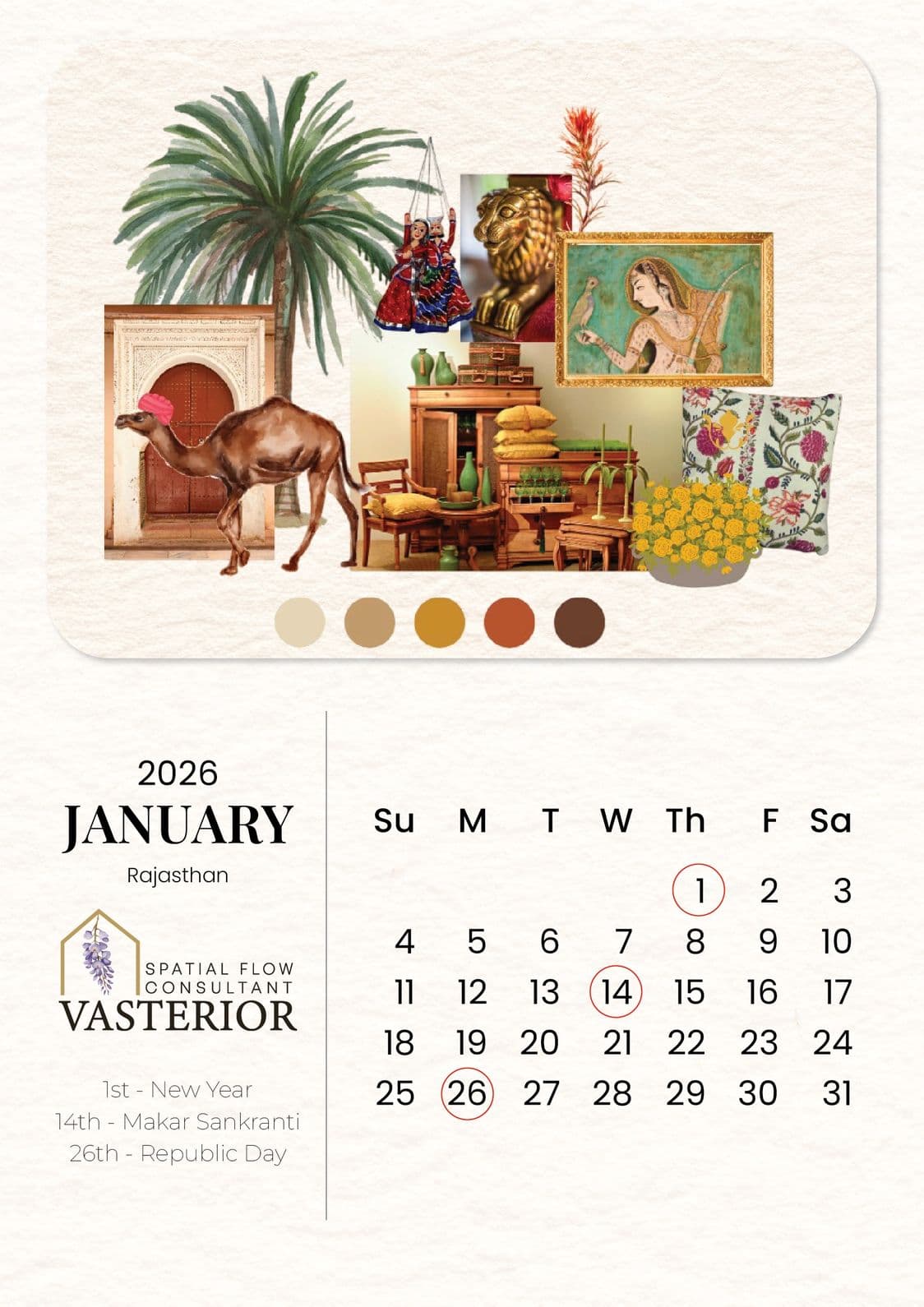 Vasterior 2026: A Design Journey Through India - 12 States, 12 Interior Stories - The Philosophy Behind the Vasterior 2026 Calendar - 1