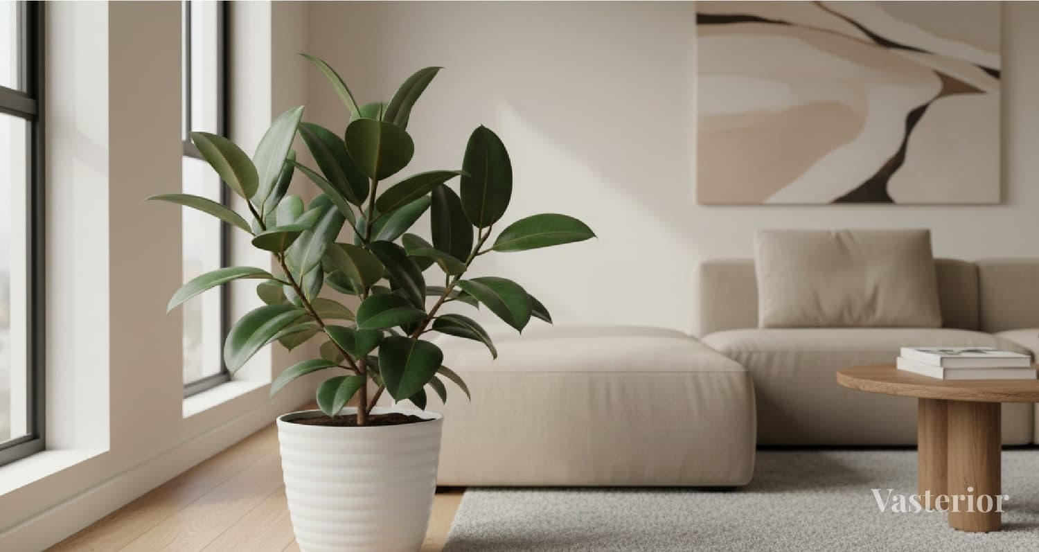 Vastu for Plants: Which Indoor Plants Actually Improve Home Energy (And Which Don't) - 7) Rubber Plant - 1