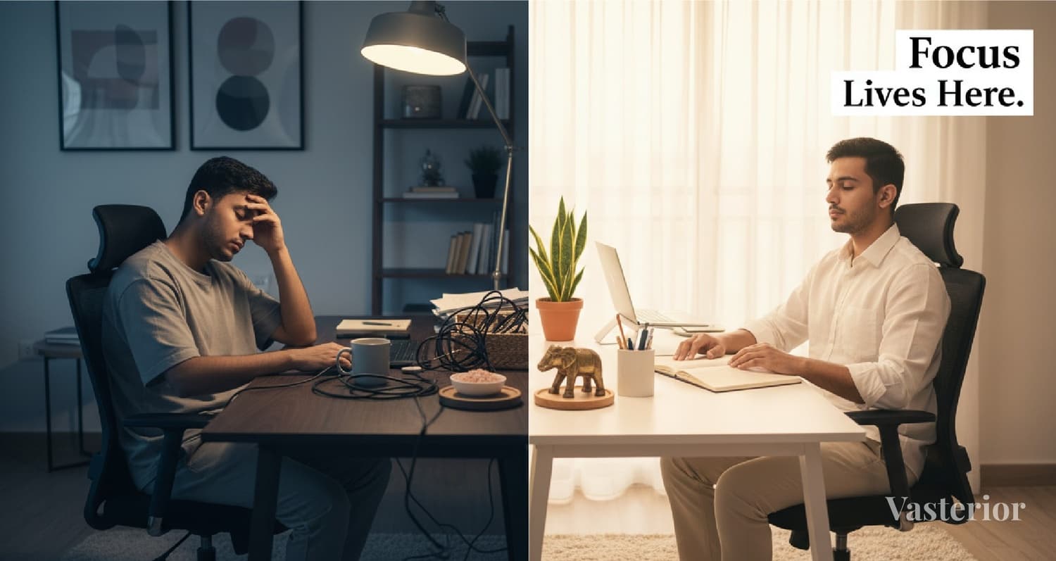 Work-From-Home Fatigue? 10 Vastu + Interior Fixes to Feel Focused Again