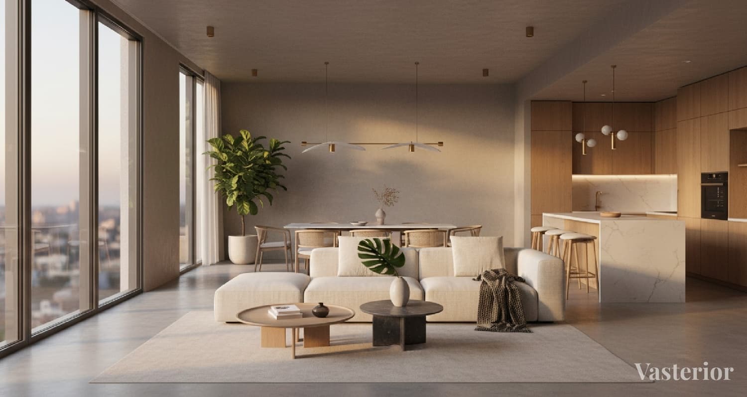 Vastu + Modern Interiors: How to Blend Both Without Making Your Home Look "Traditional" - Living Room - 1