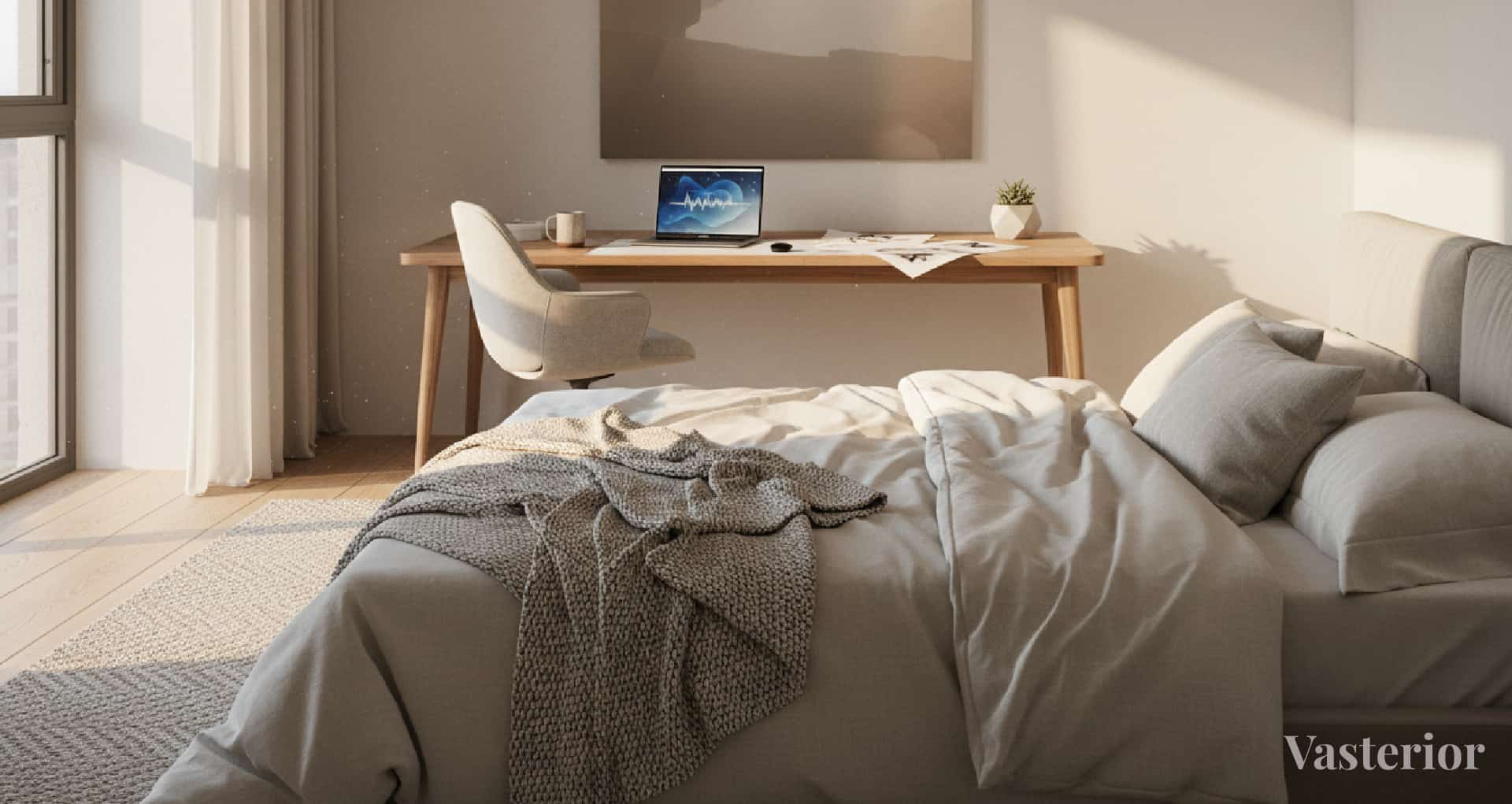 Career Vastu Mistakes in Interiors: 7 Design Choices That Block Progress - 7. Mixing Bedroom Rest Energy with Workspace Energy - 1