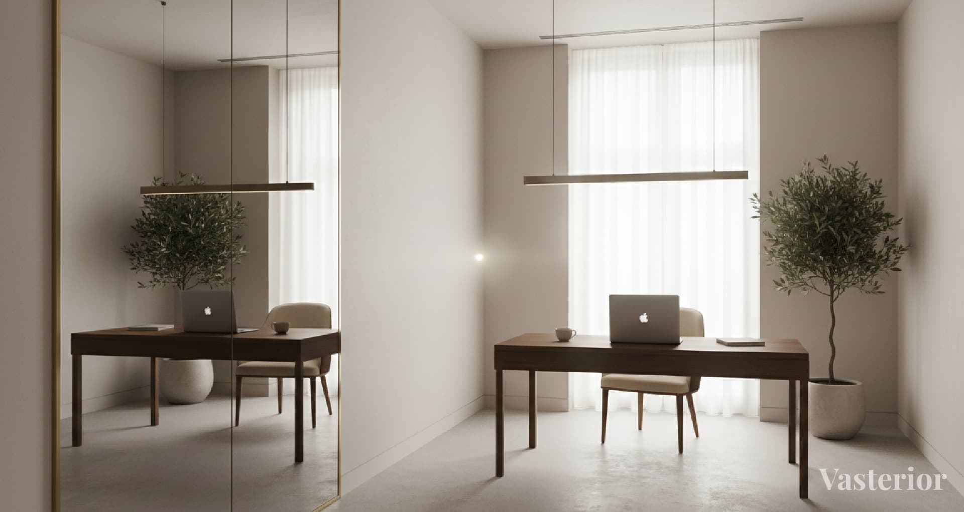 Career Vastu Mistakes in Interiors: 7 Design Choices That Block Progress - 6. Mirrors Reflecting Your Desk - 1