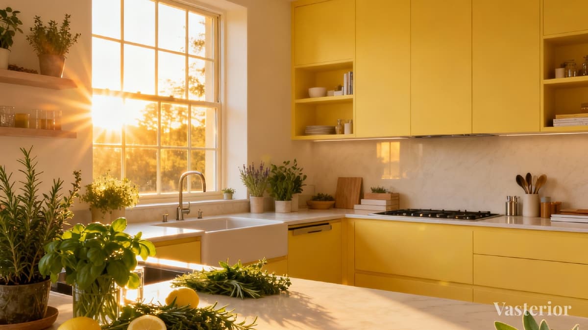 Top 10 Vastu-Aligned Colour Palettes for Modern Indian Homes (2026 Edition) - 8. Sunshine Yellow + Cream (East-South-East Confidence Zone) - 1