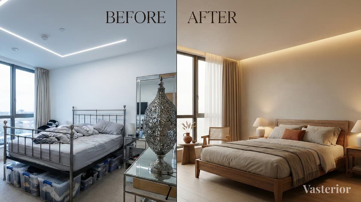 How to Plan a Vastu-Perfect Bedroom Using MahaVastu (2026 Luxury Edition) - 6. Common Vastu Mistakes in Bedrooms & Their Fixes - 1