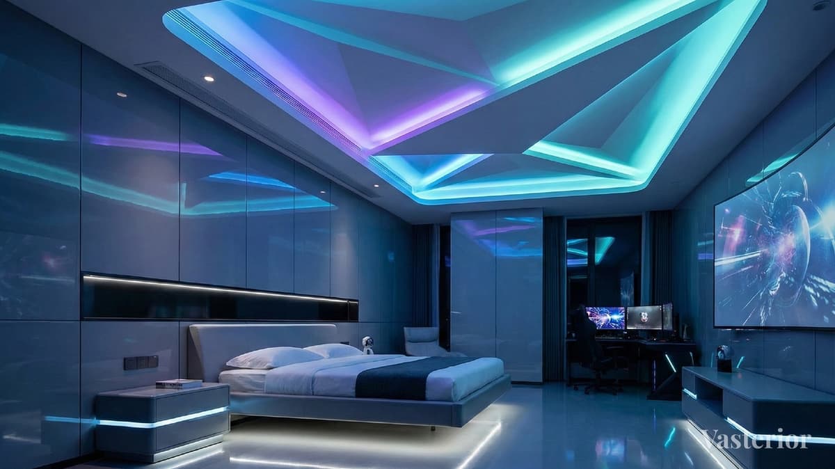 False Ceiling Designs for Homes – Latest Catalogue & Ideas - 6. LED Strip-Embedded Ceilings - 1