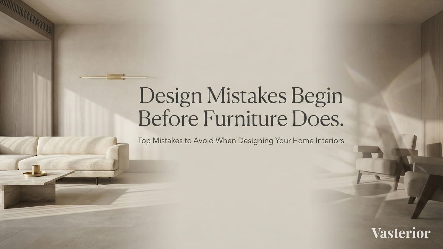 Top Mistakes to Avoid When Designing Your Home Interiors